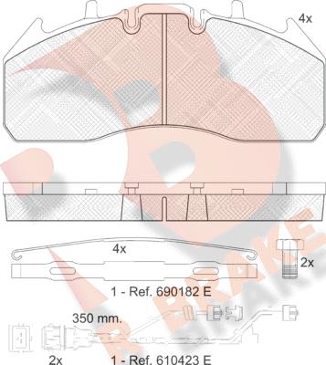 R Brake RB1831-122 - Гальмівні колодки, дискові гальма avtolavka.club