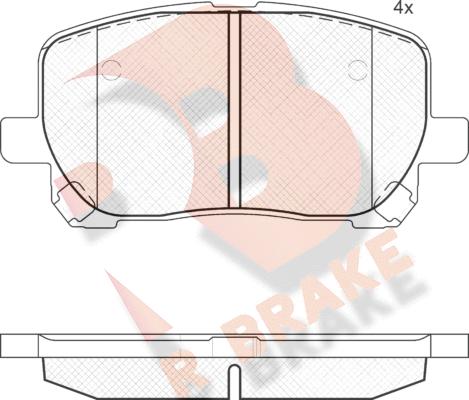 R Brake RB1820 - Гальмівні колодки, дискові гальма avtolavka.club