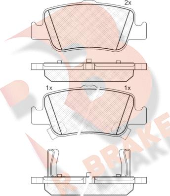 R Brake RB1870 - Гальмівні колодки, дискові гальма avtolavka.club