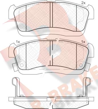 R Brake RB1872 - Гальмівні колодки, дискові гальма avtolavka.club