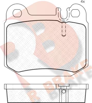 R Brake RB1391 - Гальмівні колодки, дискові гальма avtolavka.club