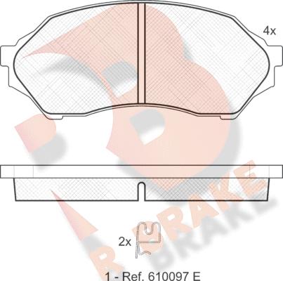 R Brake RB1309 - Гальмівні колодки, дискові гальма avtolavka.club