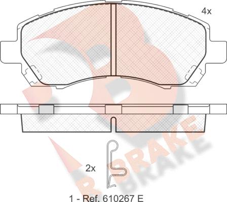 R Brake RB1318 - Гальмівні колодки, дискові гальма avtolavka.club