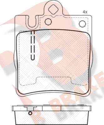 R Brake RB1312-202 - Гальмівні колодки, дискові гальма avtolavka.club