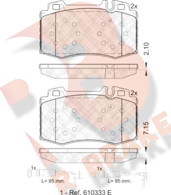 R Brake RB1389-203 - Гальмівні колодки, дискові гальма avtolavka.club