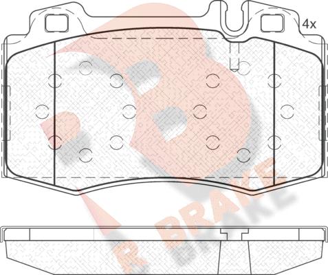 R Brake RB1389 - Гальмівні колодки, дискові гальма avtolavka.club