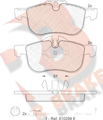 R Brake RB1335-203 - Гальмівні колодки, дискові гальма avtolavka.club