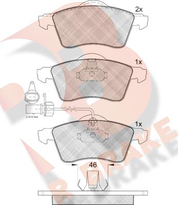 R Brake RB1320 - Гальмівні колодки, дискові гальма avtolavka.club