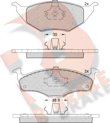 R Brake RB1373-400 - Гальмівні колодки, дискові гальма avtolavka.club