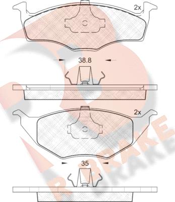 R Brake RB1373 - Гальмівні колодки, дискові гальма avtolavka.club