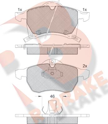 R Brake RB1248 - Гальмівні колодки, дискові гальма avtolavka.club