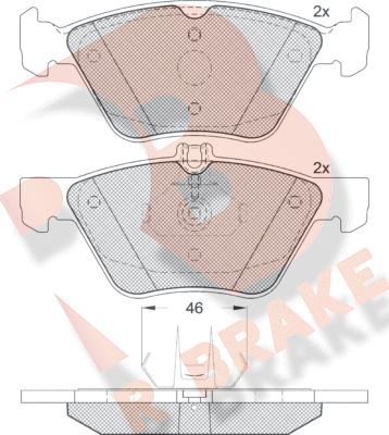 R Brake RB1259 - Гальмівні колодки, дискові гальма avtolavka.club