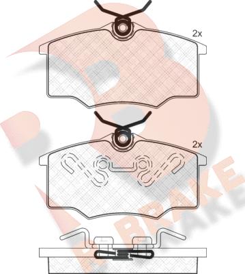 R Brake RB1250 - Гальмівні колодки, дискові гальма avtolavka.club