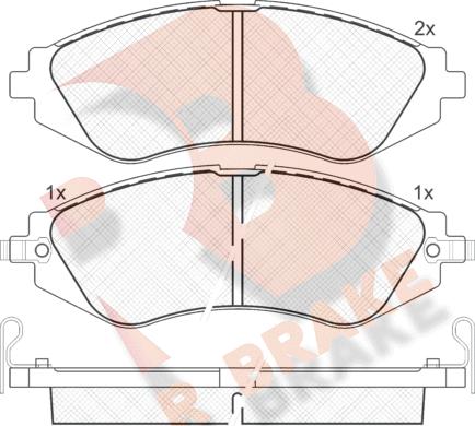 R Brake RB1263 - Гальмівні колодки, дискові гальма avtolavka.club