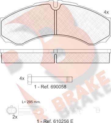 R Brake RB1208-200 - Гальмівні колодки, дискові гальма avtolavka.club