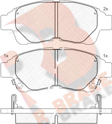 R Brake RB1210 - Гальмівні колодки, дискові гальма avtolavka.club