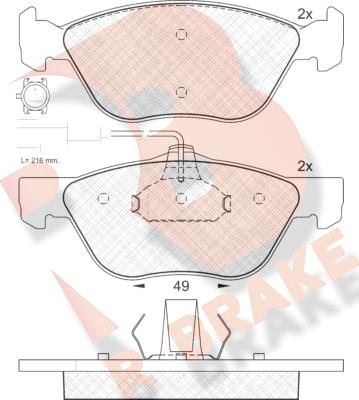 R Brake RB1283 - Гальмівні колодки, дискові гальма avtolavka.club