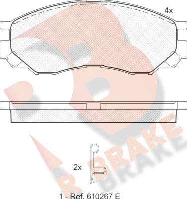 R Brake RB1234 - Гальмівні колодки, дискові гальма avtolavka.club