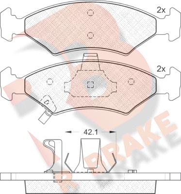 R Brake RB1231 - Гальмівні колодки, дискові гальма avtolavka.club