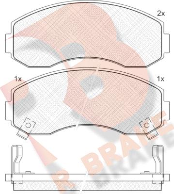 R Brake RB1224 - Гальмівні колодки, дискові гальма avtolavka.club