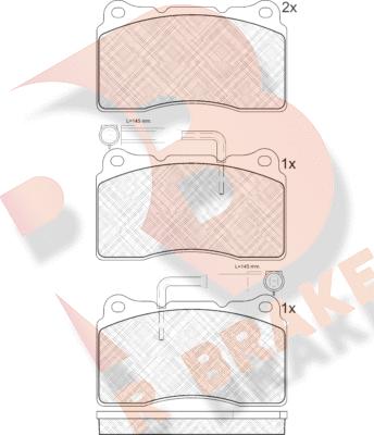 R Brake RB1279 - Гальмівні колодки, дискові гальма avtolavka.club