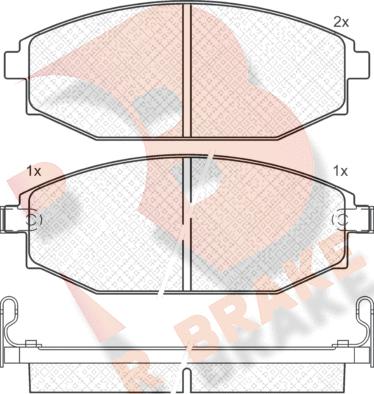 R Brake RB1272 - Гальмівні колодки, дискові гальма avtolavka.club