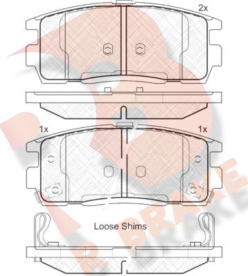 R Brake RB1799 - Гальмівні колодки, дискові гальма avtolavka.club