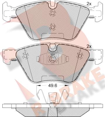 R Brake RB1795 - Гальмівні колодки, дискові гальма avtolavka.club