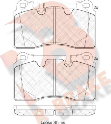 R Brake RB1790 - Гальмівні колодки, дискові гальма avtolavka.club