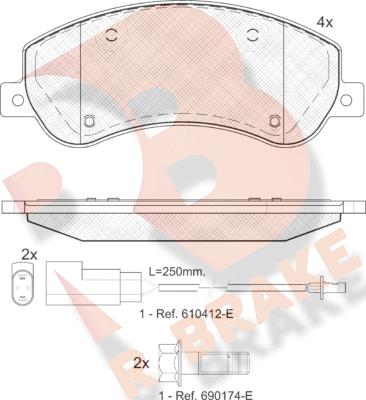 R Brake RB1793 - Гальмівні колодки, дискові гальма avtolavka.club