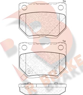 R Brake RB1749 - Гальмівні колодки, дискові гальма avtolavka.club