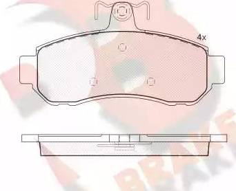 R Brake RB1752 - Гальмівні колодки, дискові гальма avtolavka.club