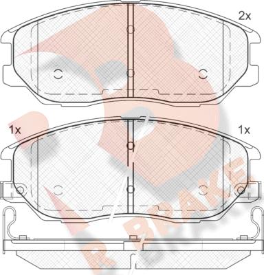 R Brake RB1714 - Гальмівні колодки, дискові гальма avtolavka.club