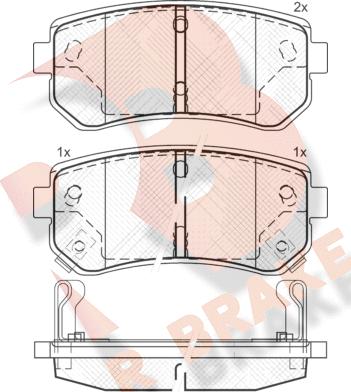 R Brake RB1712 - Гальмівні колодки, дискові гальма avtolavka.club