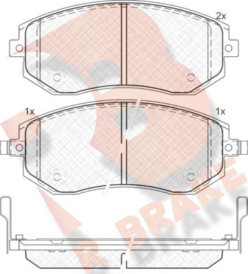 R Brake RB1717 - Гальмівні колодки, дискові гальма avtolavka.club