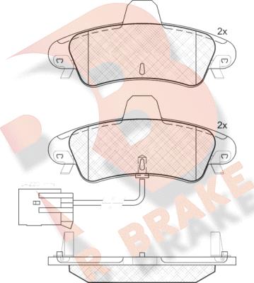 R Brake RB1735 - Гальмівні колодки, дискові гальма avtolavka.club