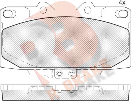 R Brake RB1733-203 - Гальмівні колодки, дискові гальма avtolavka.club