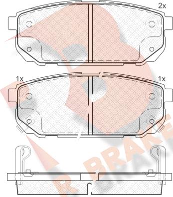 R Brake RB1720 - Гальмівні колодки, дискові гальма avtolavka.club