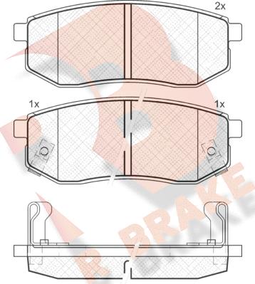 R Brake RB1721 - Гальмівні колодки, дискові гальма avtolavka.club