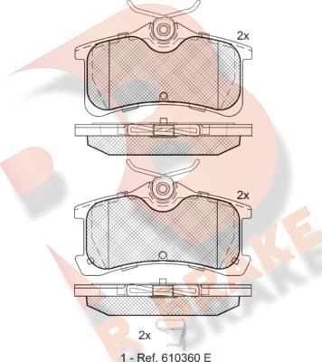 R Brake RB1728 - Гальмівні колодки, дискові гальма avtolavka.club