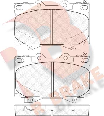 R Brake RB1723 - Гальмівні колодки, дискові гальма avtolavka.club