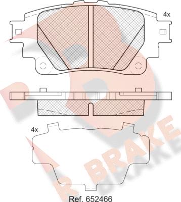 R Brake RB2424 - Гальмівні колодки, дискові гальма avtolavka.club