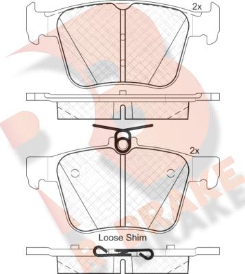 R Brake RB2098 - Гальмівні колодки, дискові гальма avtolavka.club