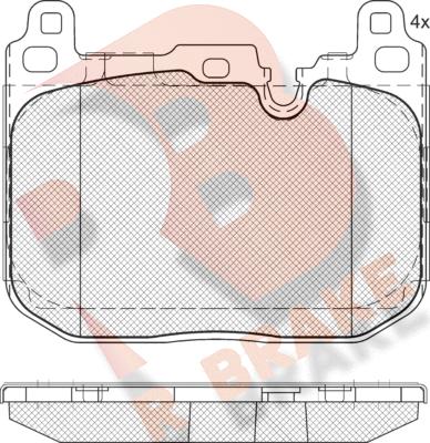 R Brake RB2093-208 - Гальмівні колодки, дискові гальма avtolavka.club