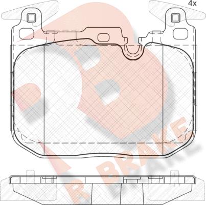 R Brake RB2093-203 - Гальмівні колодки, дискові гальма avtolavka.club