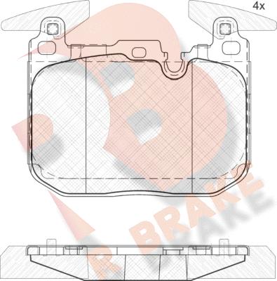 R Brake RB2093 - Гальмівні колодки, дискові гальма avtolavka.club