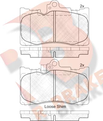 R Brake RB2059 - Гальмівні колодки, дискові гальма avtolavka.club