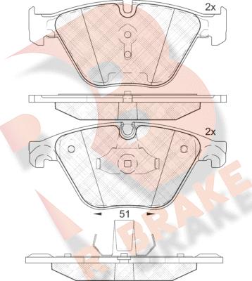 R Brake RB2065 - Гальмівні колодки, дискові гальма avtolavka.club