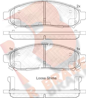 R Brake RB2003-200 - Гальмівні колодки, дискові гальма avtolavka.club