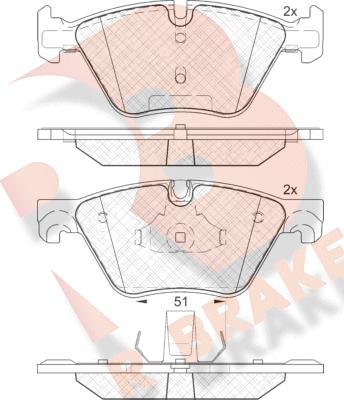 R Brake RB2002 - Гальмівні колодки, дискові гальма avtolavka.club